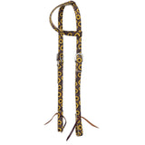Tough1 Sunflower Tooled Nylon Ear Headstall