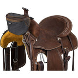 Tough1 Canvas Pommel Bag with Leather Accents