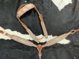 Showman ® Gator print inlay Browband headstall and breast collar set