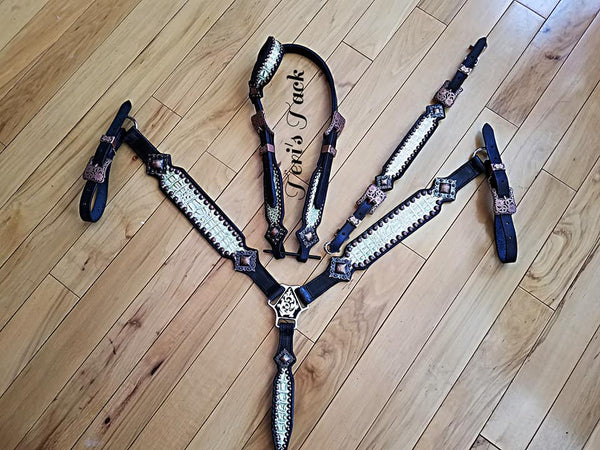Custom Tack Set w/ plain conchos & matching witherstrap – Teri Larsen's ...
