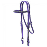 Braided Cord Browband Headstall with Crystal Accents 42-500