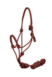Showman  horse size adjustable nylon cowboy knot halter with matching 7.5' lead SH4335