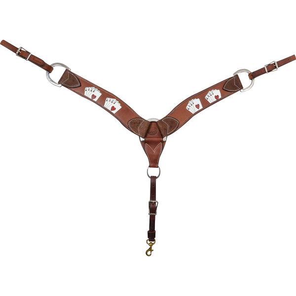 Martin Saddlery 2.75-inch Breastcollar with Card Suite Tooling