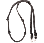 Martin Saddlery Braided Nylon Barrel Rein with Knots 1-inch Thick Buckle Snap Ends