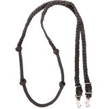 Martin Saddlery Braided Nylon Barrel Rein with Knots 1-inch Thick Buckle Snap Ends