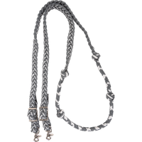 Martin Saddlery Braided Nylon Barrel Rein with Knots 1-inch Thick Buckle Snap Ends