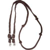 Martin Saddlery Braided Nylon Barrel Rein with Knots 1-inch Thick Buckle Snap Ends