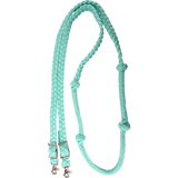 Martin Saddlery Braided Nylon Barrel Rein with Knots 1-inch Thick Buckle Snap Ends