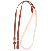 Martin Saddlery Hand Braided 3-Strand Barrel Rein Buckle Ends