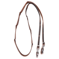 Martin Saddlery Latigo Braided 2-Strand Barrel Rein 5/8-inch Thick Buckle Ends, Chocolate