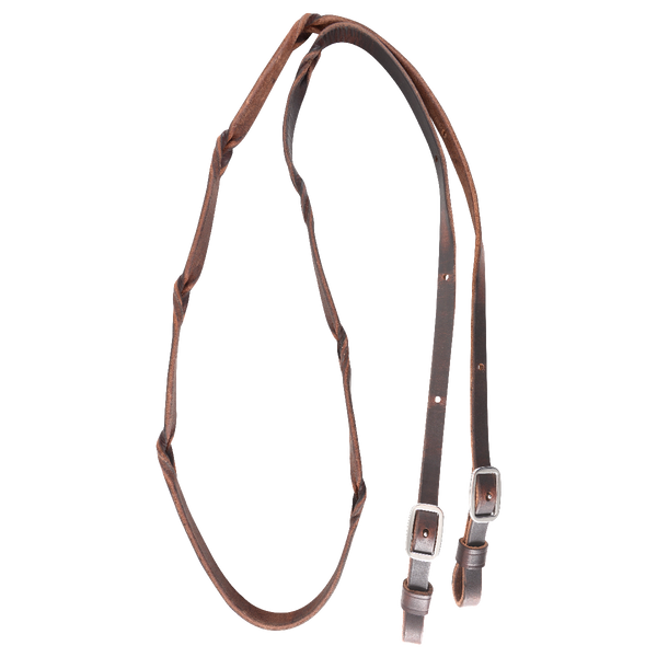 Martin Saddlery Latigo Braided 2-Strand Barrel Rein 5/8-inch Thick Buckle Ends, Chocolate