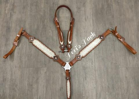 Custom Tack Set w/ plain conchos & matching witherstrap