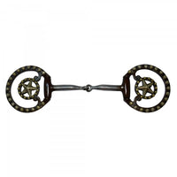 BROWN IRON FIXED DEE SNAFFLE BIT #DR036