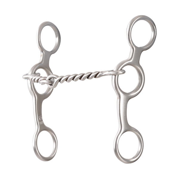 Classic Equine Performance Ring Gag Shank Bit with Twisted Wire, 5-inch